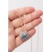 Blush and Blue Succulent Necklace – Delicate Polymer Clay Jewelry