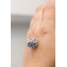 Blush and Blue Succulent Necklace – Delicate Polymer Clay Jewelry