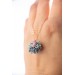 Blush and Blue Succulent Necklace – Delicate Polymer Clay Jewelry