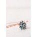 Blush and Blue Succulent Necklace – Delicate Polymer Clay Jewelry