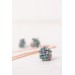 Blush and Blue Succulent Necklace – Delicate Polymer Clay Jewelry