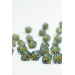 Green Pansy Stud Earrings | Handmade Hypoallergenic Flower Jewelry