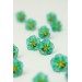 Mint Pansy Stud Earrings | Handmade Hypoallergenic Flower Jewelry