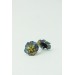 Green Pansy Stud Earrings | Handmade Hypoallergenic Flower Jewelry