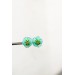 Mint Pansy Stud Earrings | Handmade Hypoallergenic Flower Jewelry