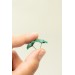 Mint Pansy Stud Earrings | Handmade Hypoallergenic Flower Jewelry