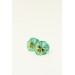 Mint Pansy Stud Earrings | Handmade Hypoallergenic Flower Jewelry