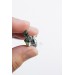 Green Pansy Stud Earrings | Handmade Hypoallergenic Flower Jewelry