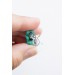 Mint Pansy Stud Earrings | Handmade Hypoallergenic Flower Jewelry