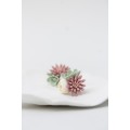 Succulent Bouquet Earrings – Handmade in Pastel Clay