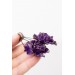 Purple Flower Statement Earrings – Handmade Jewelry