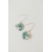 Handmade Gray‑Green Succulent Earrings (Polymer Clay, Rose Gold)