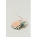 Handmade Gray‑Green Succulent Earrings (Polymer Clay, Rose Gold)