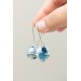 Handmade Blue and Gray Succulent Earrings (Polymer Clay)