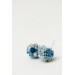 Handmade Blue and Gray Succulent Earrings (Polymer Clay)