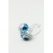 Handmade Blue and Gray Succulent Earrings (Polymer Clay)