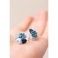 Succulent Bouquet Earrings – Handmade in Pastel Clay