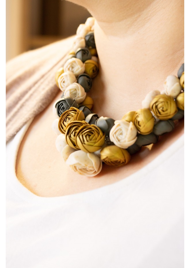 Becoming You — Handmade Terracotta Floral Necklace