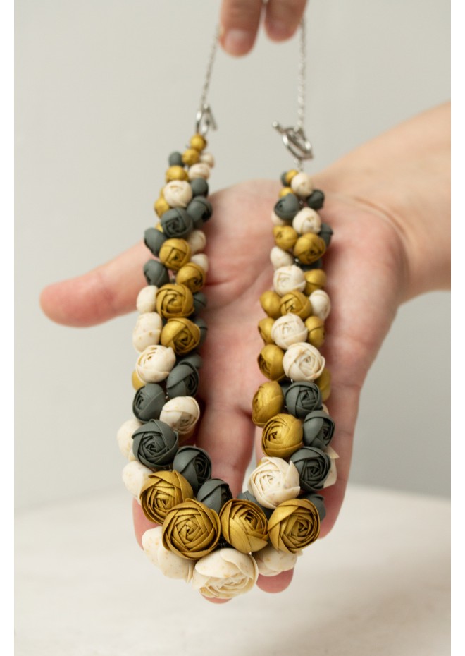 Becoming You — Handmade Terracotta Floral Necklace