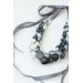 Beyond Colors Necklace – Unique Handmade Gray and White Floral Jewelry | Eten Iren
