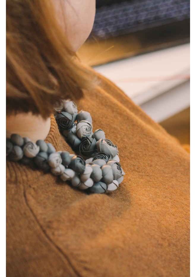 Gray Bloom Necklace