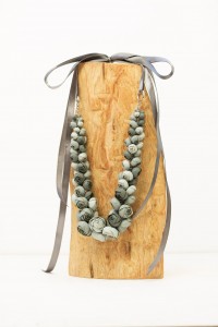 Gray Bloom Necklace – One of a Kind Handmade Floral Design