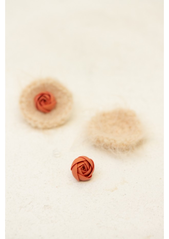 Handmade Crochet Flower Stud Earrings