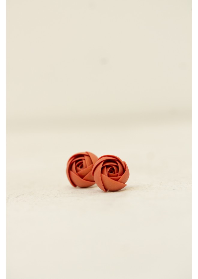 Handmade Crochet Flower Stud Earrings