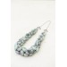 Gray and Mint Handmade Floral Necklace