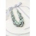 Gray and Mint Handmade Floral Necklace