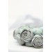 Gray and Mint Handmade Floral Necklace