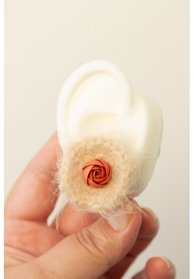 Cozy Crochet Flower Stud Earrings – 2 in 1 Removable Design