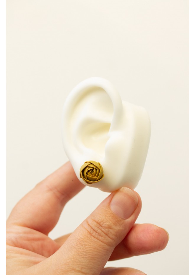 Cozy Crochet Flower Stud Earrings