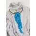 Blue Sculptural Asymmetric Necklace