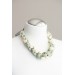 Sage & Ivory Rose Floral Necklace