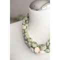 Sage & Ivory Rose Floral Necklace