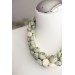 Sage & Ivory Rose Floral Necklace