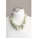 Sage & Ivory Rose Floral Necklace