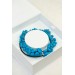 Blue Sculptural Asymmetric Necklace