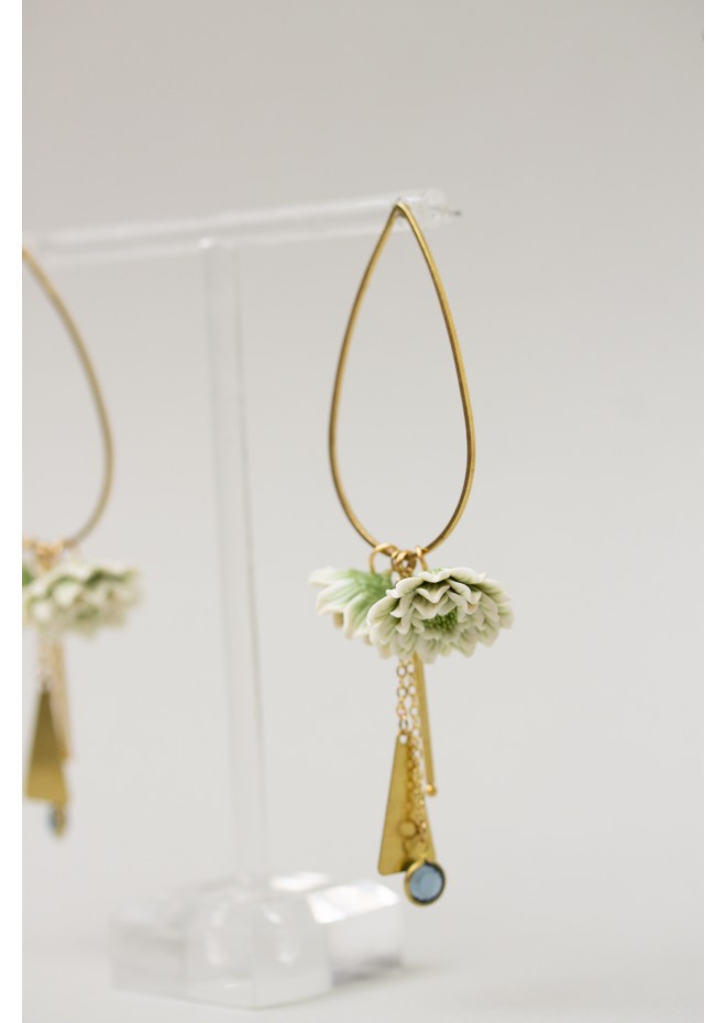 Chrysanthemum Flower Earrings