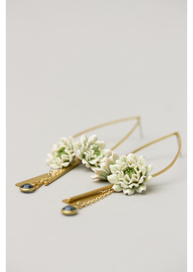 Chrysanthemum Flower Earrings