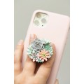 Handcrafted Polymer Clay Succulent Phone Grip - Unique Accessory