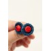 Cozy Crochet Flower Stud Earrings