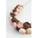 Chocolate Blush Floral Statement Necklace