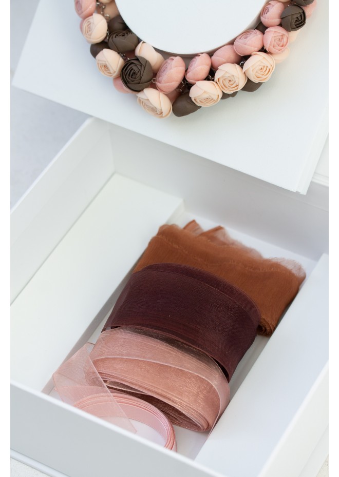 Chocolate Blush Floral Statement Necklace