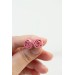 Cozy Crochet Flower Stud Earrings