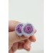Cozy Crochet Flower Stud Earrings