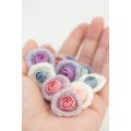 Cozy Crochet Flower Stud Earrings