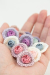 Cozy Crochet Flower Stud Earrings – Removable Wool Base