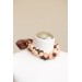 Chocolate Blush Floral Statement Necklace